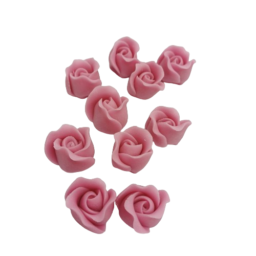 Cukrowe MINI RÓŻE różyczki wrzosowe 10szt 