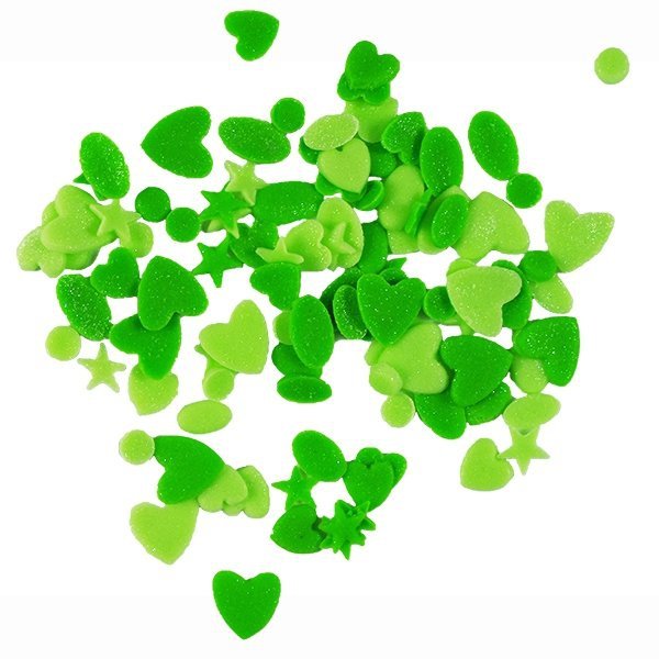 Posypka cukrowa KONFETTI ZIELONE na tort deser 10g