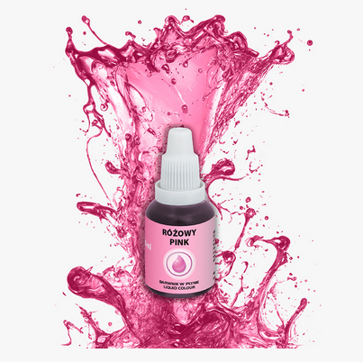 Barwnik spożywczy w płynie RÓŻOWY 20ml - Food Colours