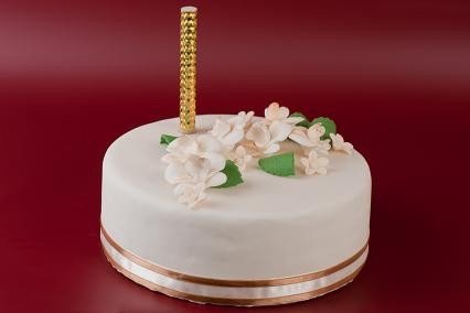 Cukrowy CYMBIDIUM kwiat z masy cukrowej - ECRU 1szt