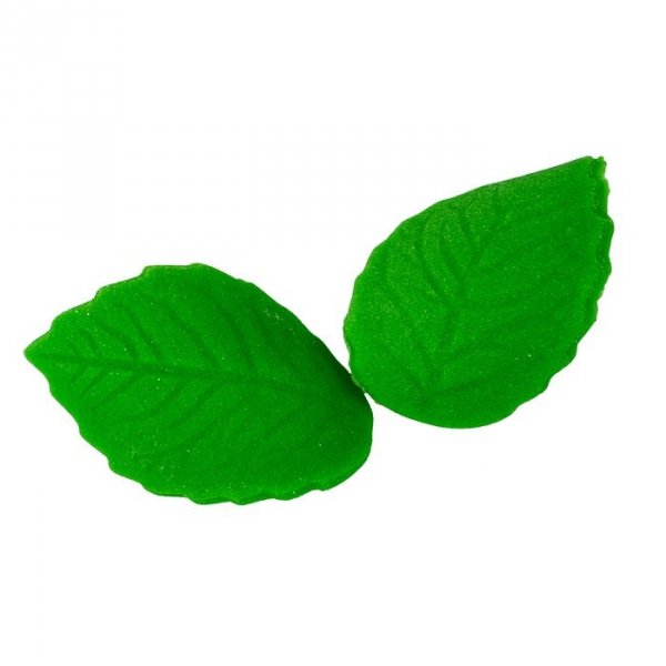 Listki cukrowe średnie ZIELONE na tort 20szt