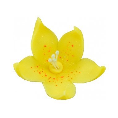 Cukrowa LILIJKA kwiatek z masy cukrowej - 1szt  ŻÓŁTA