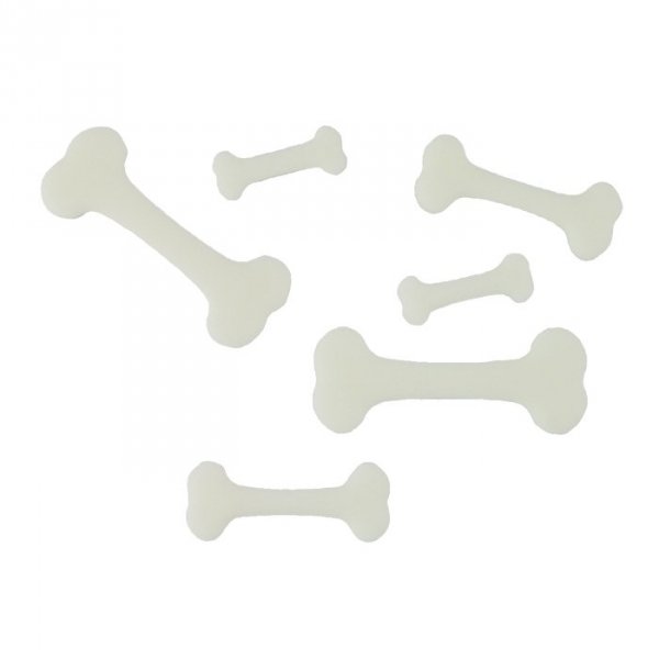 Cukrowa dekoracja na tort KOSTKI kości HALLOWEEN 6szt