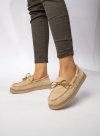 Damskie Mokasyny – Beżowe, Zamszowe Lucia BEIGE