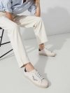 Damskie Sneakersy – Białe, Brokatowe Wstawki Sienna SILVER