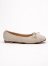 Damskie Baleriny BELLA BEIGE – Uroczy Minimalizm w Uniwersalnym Odcieniu