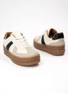 Damskie Sneakersy ALMA BEIGE – Subtelna Platforma i Kontrastowe Akcenty