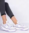 Fioletowe sneakersy z grubymi sznurówkami Luciana