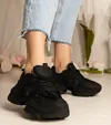 Czarne sneakersy damskie masywne sportowe Zarina