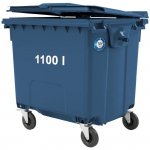 Kontener pojemnik na odpady śmieci komunalne PZH EN 840-2 DIN 1100L - niebieski