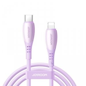Kabel przewód USB-C - iPhone Lightning Vibrant Series 30W 1.2m - fioletowy