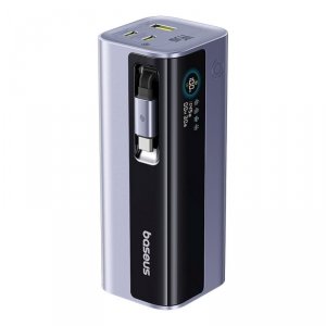 Powerbank 20000mAh EnerGeek GR11 ze zwijanym kablem 145W - szary