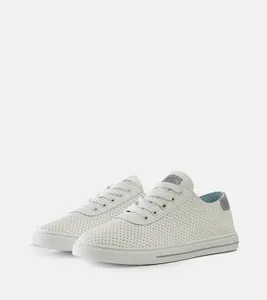 Trampki damskie białe perforowane sneakersy sznurowane Ruala