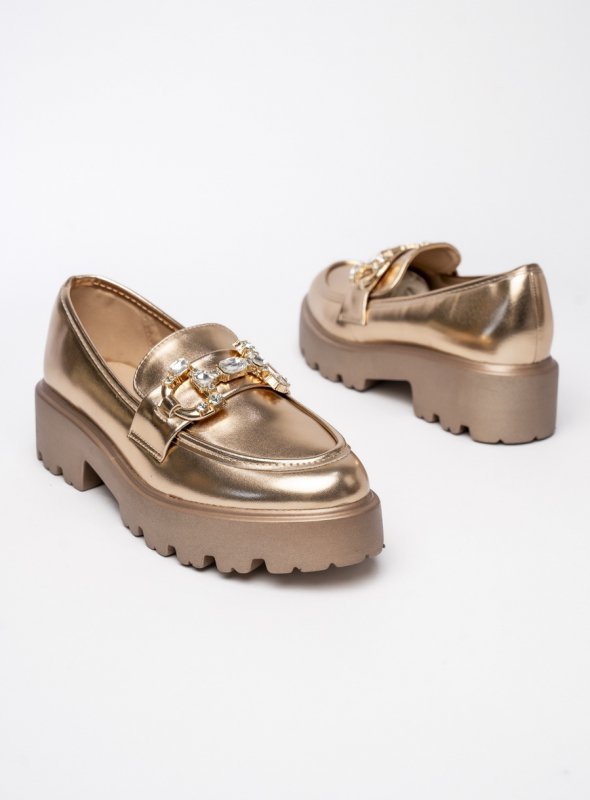 Damskie Mokasyny ELEGANZE CHAMPAGNE