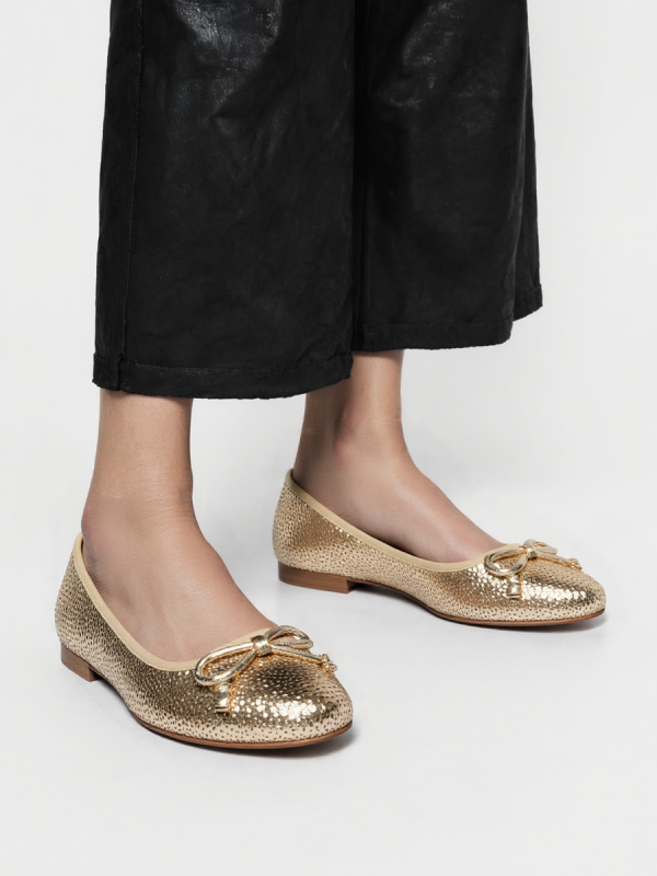 Damskie Baleriny ELVINA - GOLD