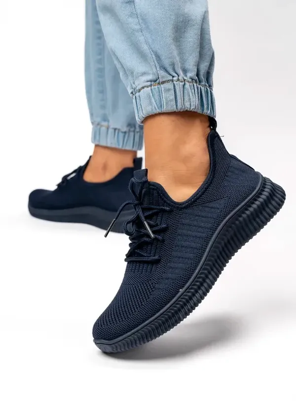 Damskie Sneakersy LINA NAVY – Sportowy Minimalizm i Codzienna Lekkość