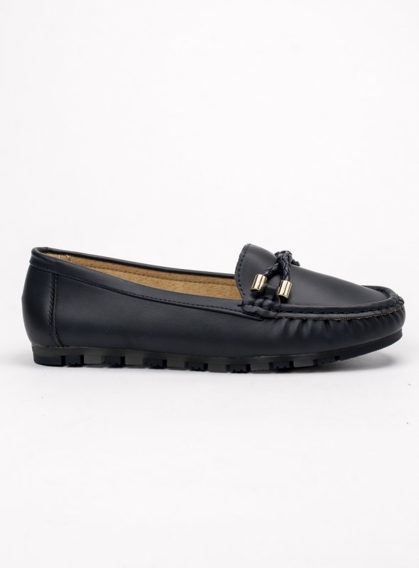 Damskie Mokasyny AMELIA NAVY – Subtelna Elegancja i Codzienny Komfort