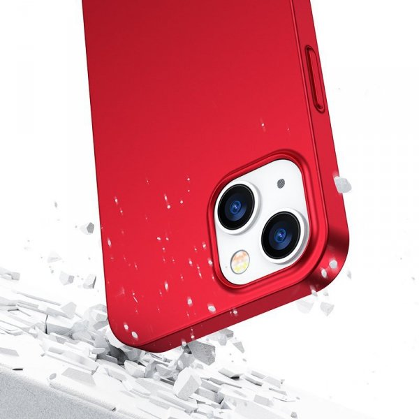 Etui pokrowiec do iPhone 13 obudowa na tył i przód + szkło hartowane czerwony