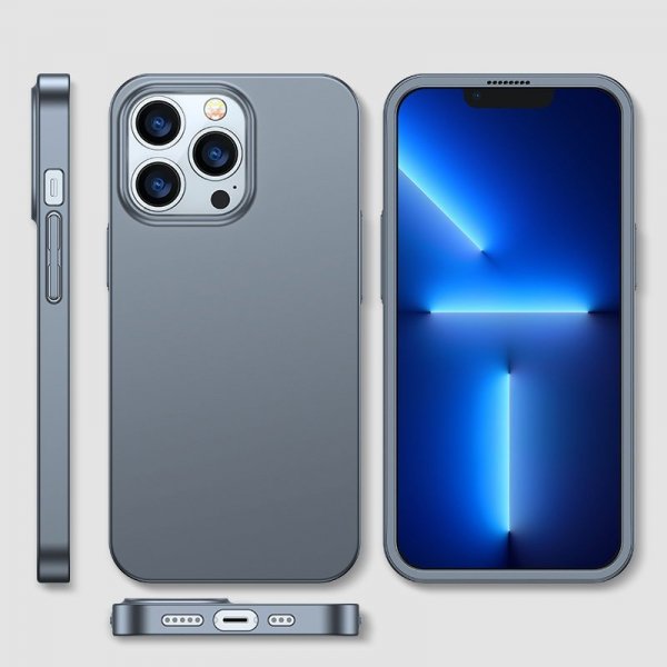 Etui pokrowiec do iPhone 13 Pro obudowa na tył i przód + szkło hartowane szary