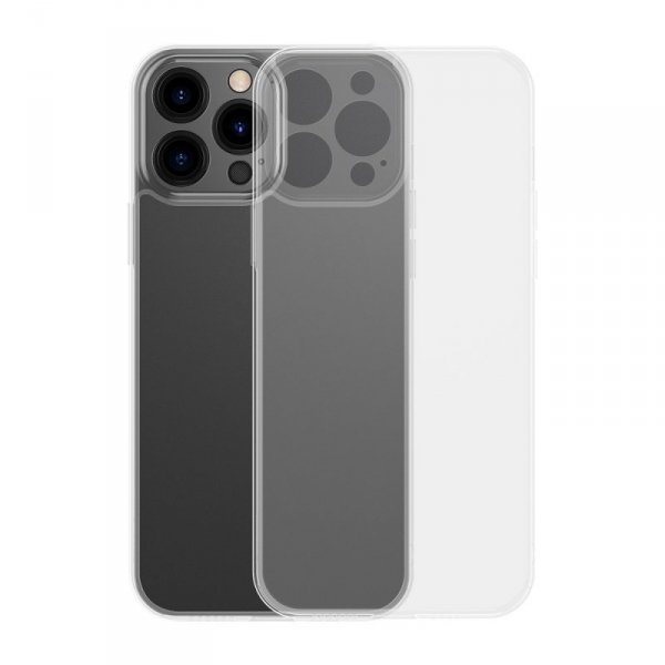 Etui pokrowiec do iPhone 13 Pro Max sztywna obudowa z żelową ramką przezroczysty