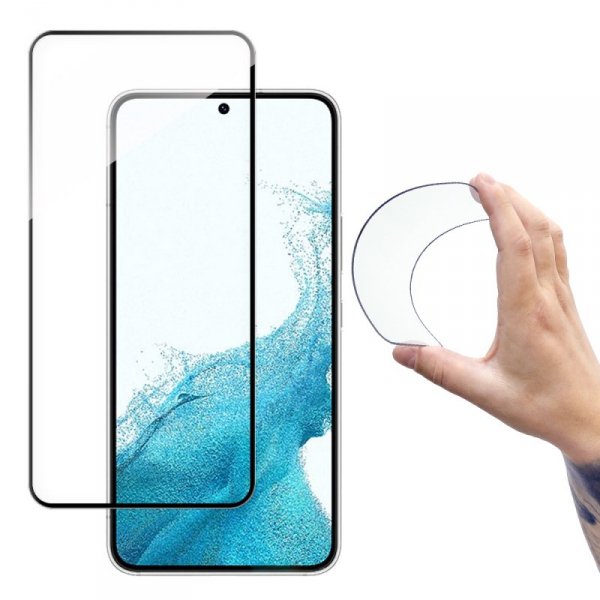 Folia szklana szkło hartowane z ramką na Samsung Galaxy S22+ Full Cover Flexi Nano