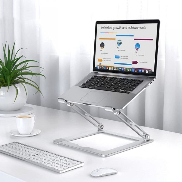 Podstawka uniwersalna rozkładana na laptop do 17'' - szara