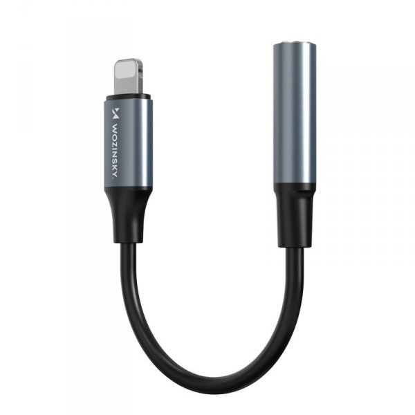 Adapter przejściówka iPhone Lightning - mini jack 3.5mm - czarny