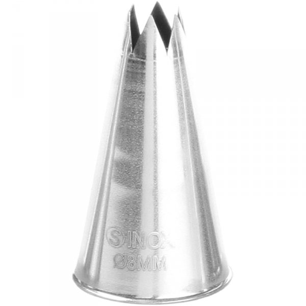 Końcówka tylka gwiazdka do rękawów worków cukierniczych stalowa śr. 8mm - HENDI 551387