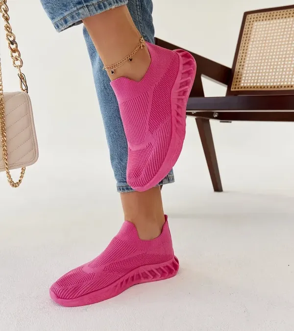 Ciemnoróżowe sneakersy sportowe Neda