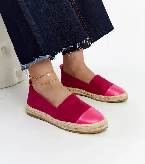 Różowe espadryle Carugo