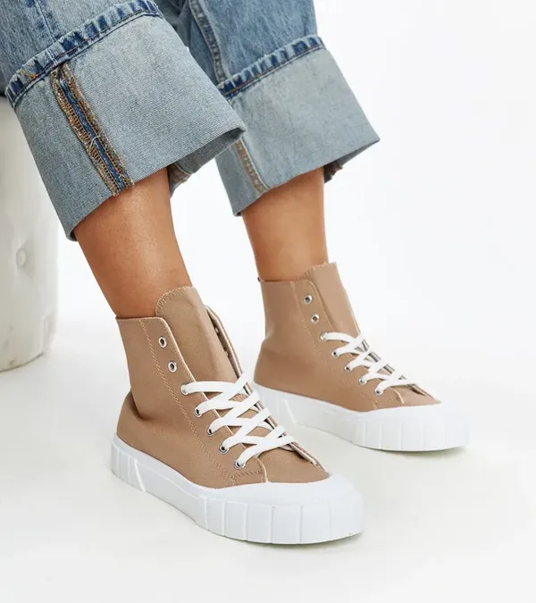 Brązowe wysokie trampki Vinka