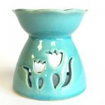 Tulip Design Oil Burner - Green