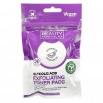 BEAUTY FORMULAS Exfoliating Toner Pads Nasączone Płatki złuszczające i oczyszczające z kwasem glikolowym 1op.-30szt