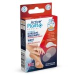 Plastry na kurzajki brodawki z kwasem salicylowym, ACTIVE PLAST, 16 szt.