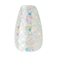 KISS Sztuczne paznokcie na klej Gel Fantasy Dreamdust, Mood Dust, White, Short Coffin 