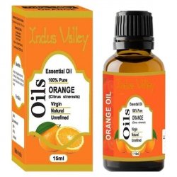Orange Natural Essential Oil, Indus Valley, 15ml