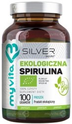 Spirulina 100% BIO 600 mg, Capsules, SILVER PURE Myvita