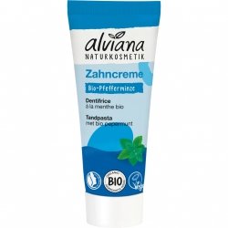 Odświeżająca pasta do zębów z organiczną miętą i fluorem, ALVIANA