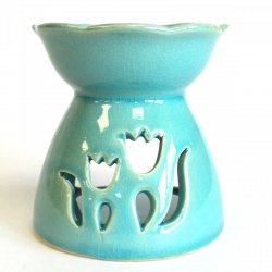 Tulip Design Oil Burner - Green