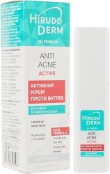 ANTI-ACNE Active acne cream. For oily and problem skin, HIRUDO DERM