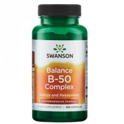 Balance B-50 kompleks witamin, Swanson, 100 kapsułek