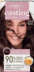 LOREAL Casting Natural Gloss Krem koloryzujący nr 423 Chestnut Brown 1op.