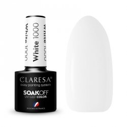 CLARESA Lakier hybrydowy do paznokci WHITE 1000   5g