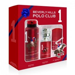 BEVERLY HILLS Polo Club Sport Nr.1 Zestaw upominkowy Woda toaletowa 50 ml + Dezodorant w sprayu 175 ml +  Antyperspirant w kulce