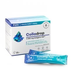 AURA HERBALS Colladrop Flex Hydrolizowany Kolagen morski 5000 mg typu I i III - mocne kości i stawy (30 saszetek)