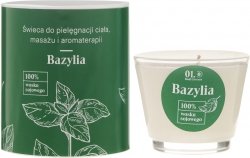 Candle for Body Care, Massage and Aromatherapy, Basil Element