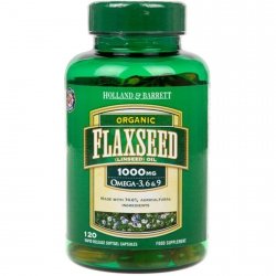 Flaxseed Linseed Oil 1000mg, Holland & Barrett, 120 capsules