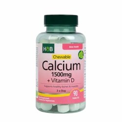 Wapń Witamina D3, Chewable Calcium + Vitamin D, Holland & Barrett