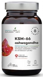 Ashwagandha KSM-66 Korzeń 500 mg, Aura Herbals, 60 kapsułek