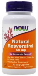 Natural Resveratrol 50 mg - Ekstrakt z Rdestowca Japońskiego, Now Foods